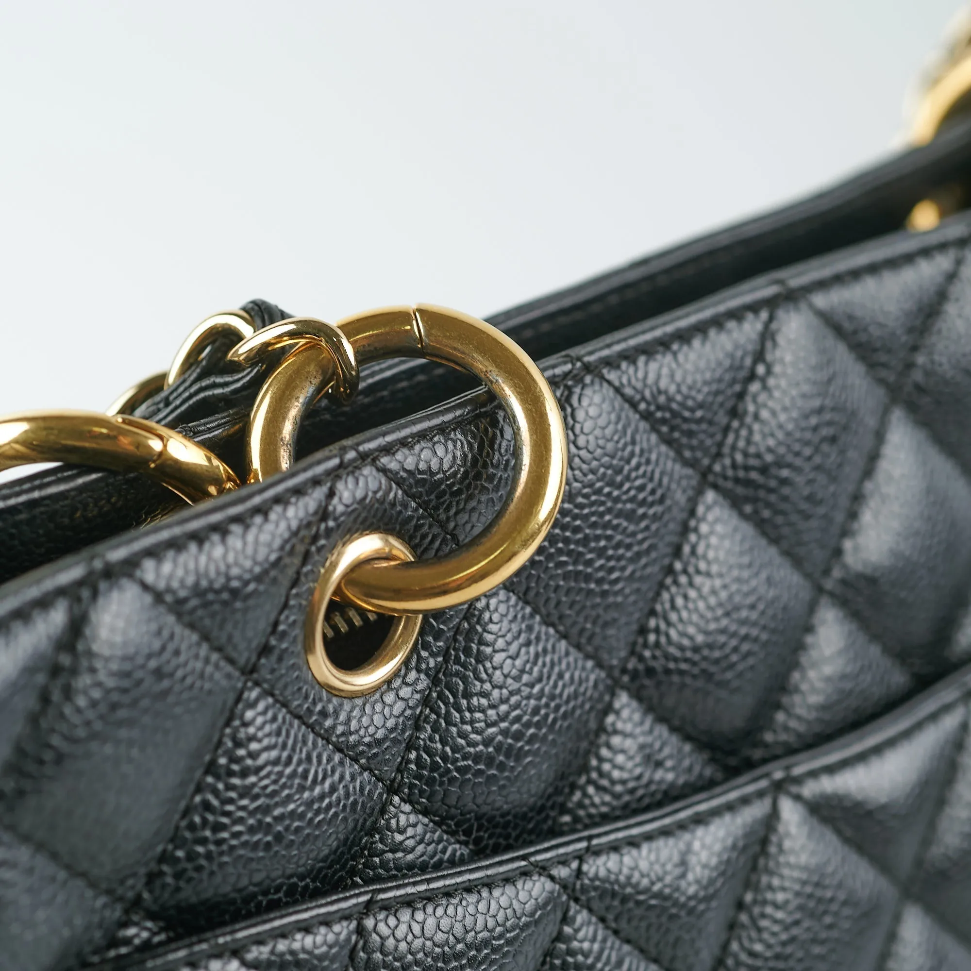 Chanel Grand Shopping Tote GST Black Caviar GHW Shoulder Bag