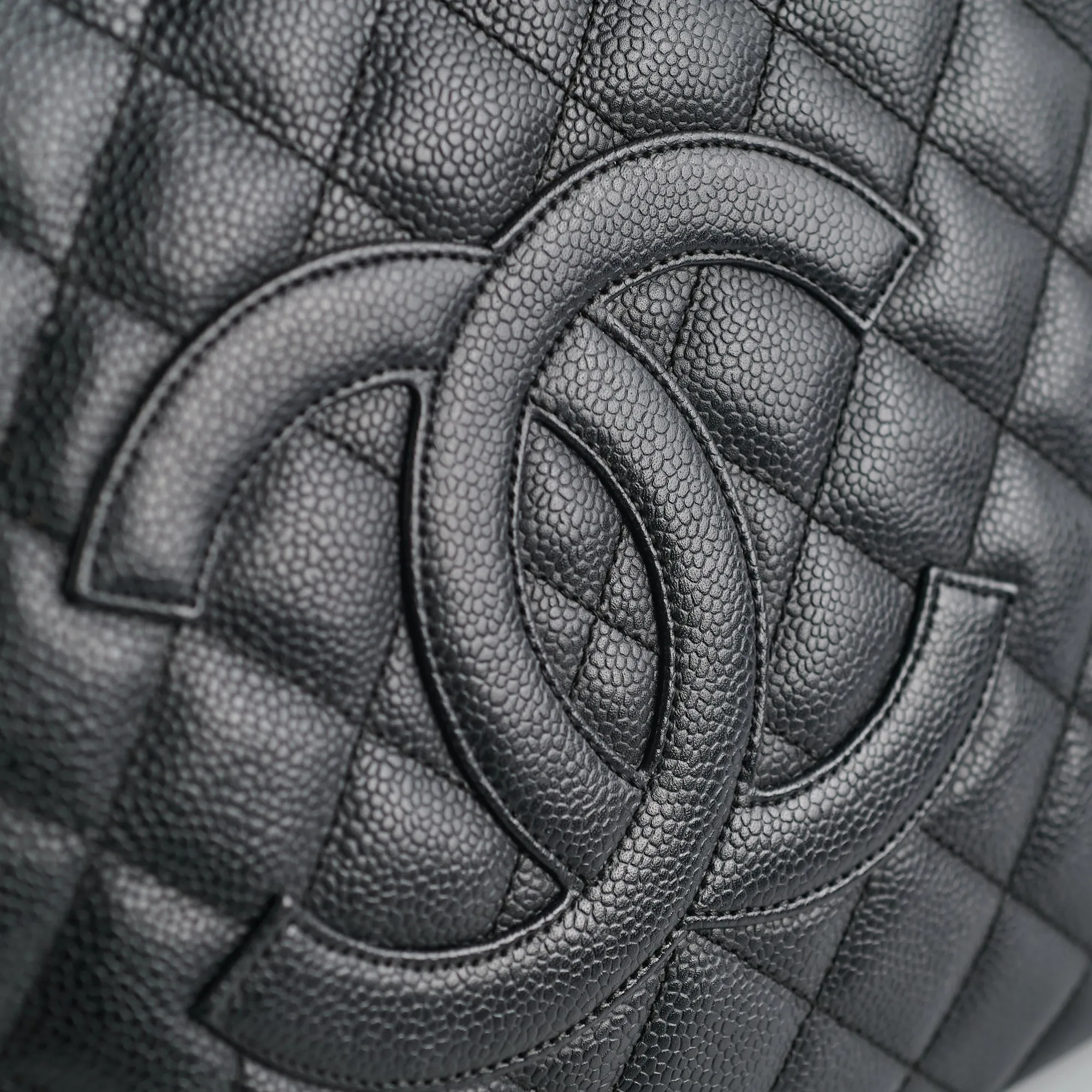 Chanel Grand Shopping Tote GST Black Caviar GHW Shoulder Bag