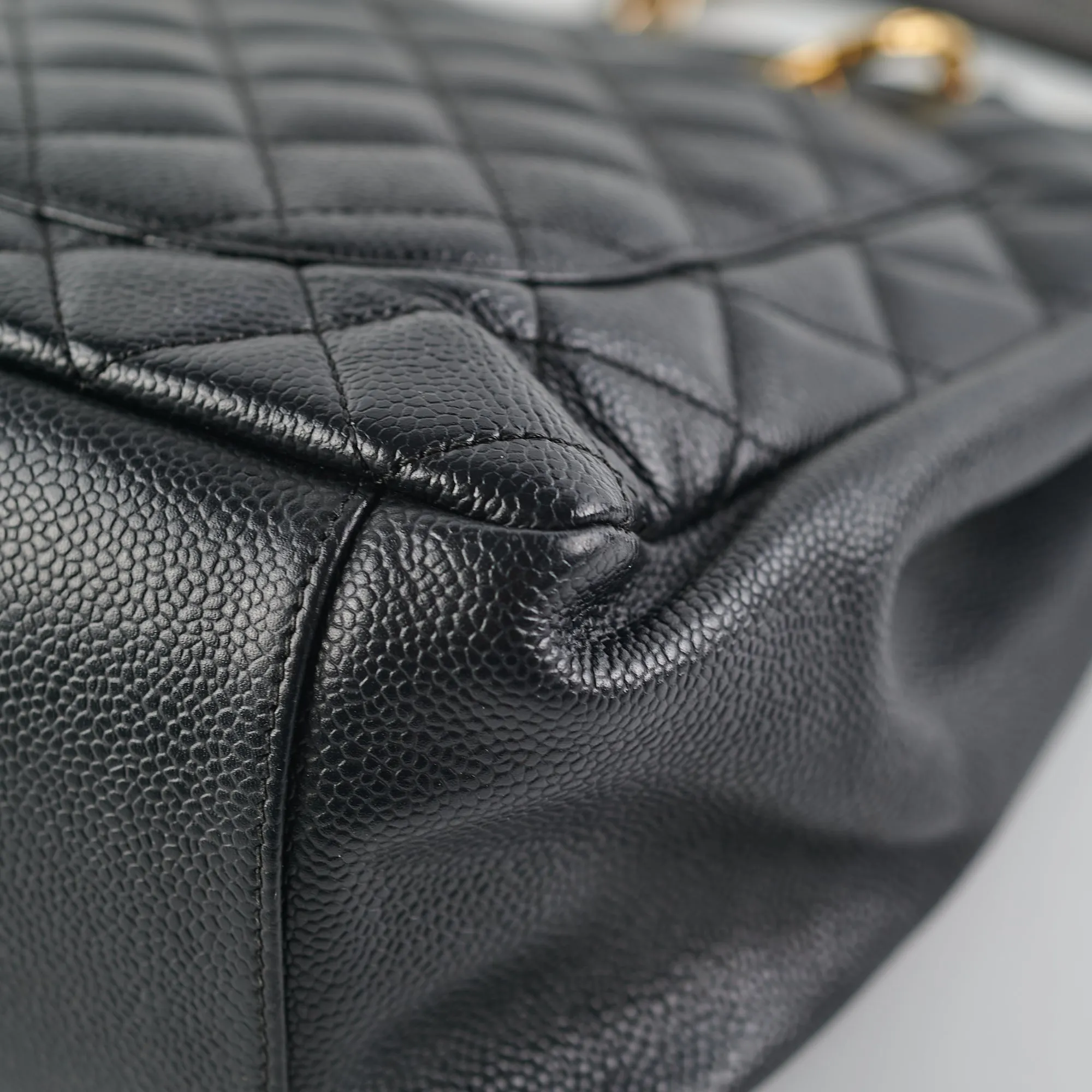 Chanel Grand Shopping Tote GST Black Caviar GHW Shoulder Bag