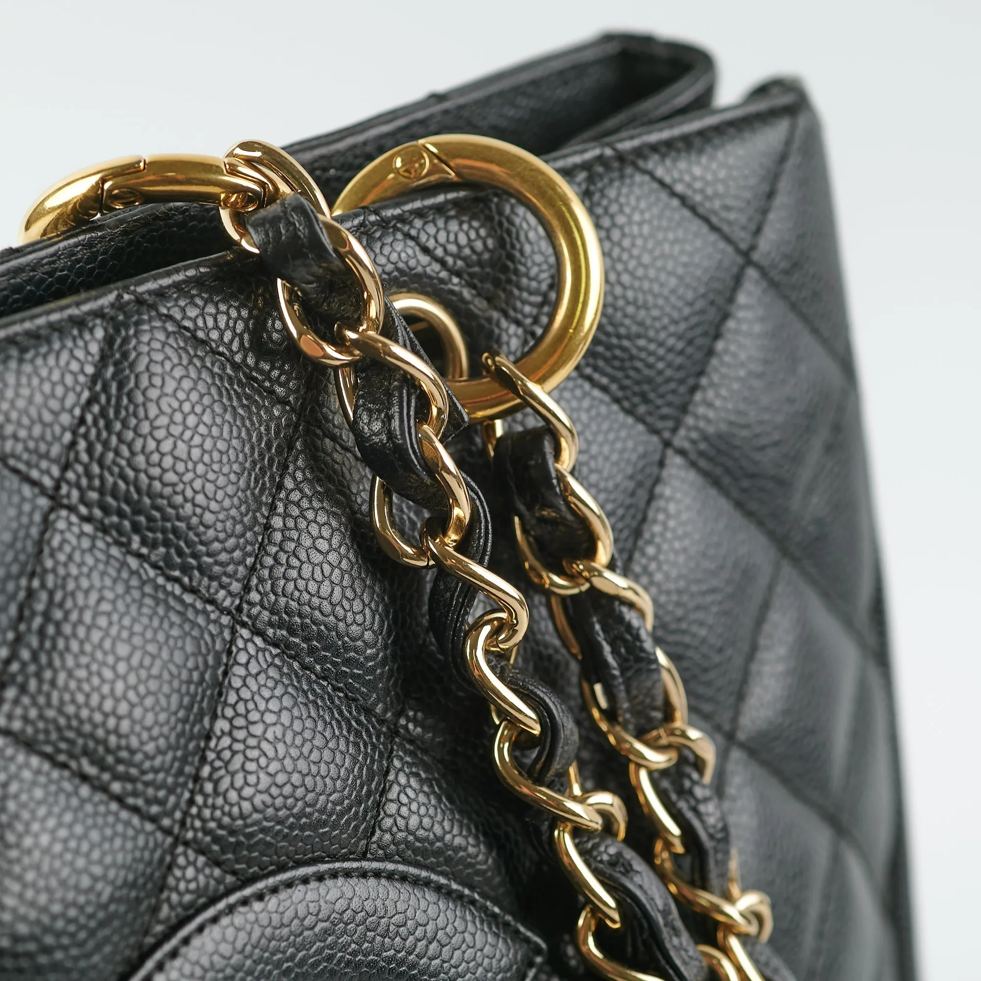 Chanel Grand Shopping Tote GST Black Caviar GHW Shoulder Bag