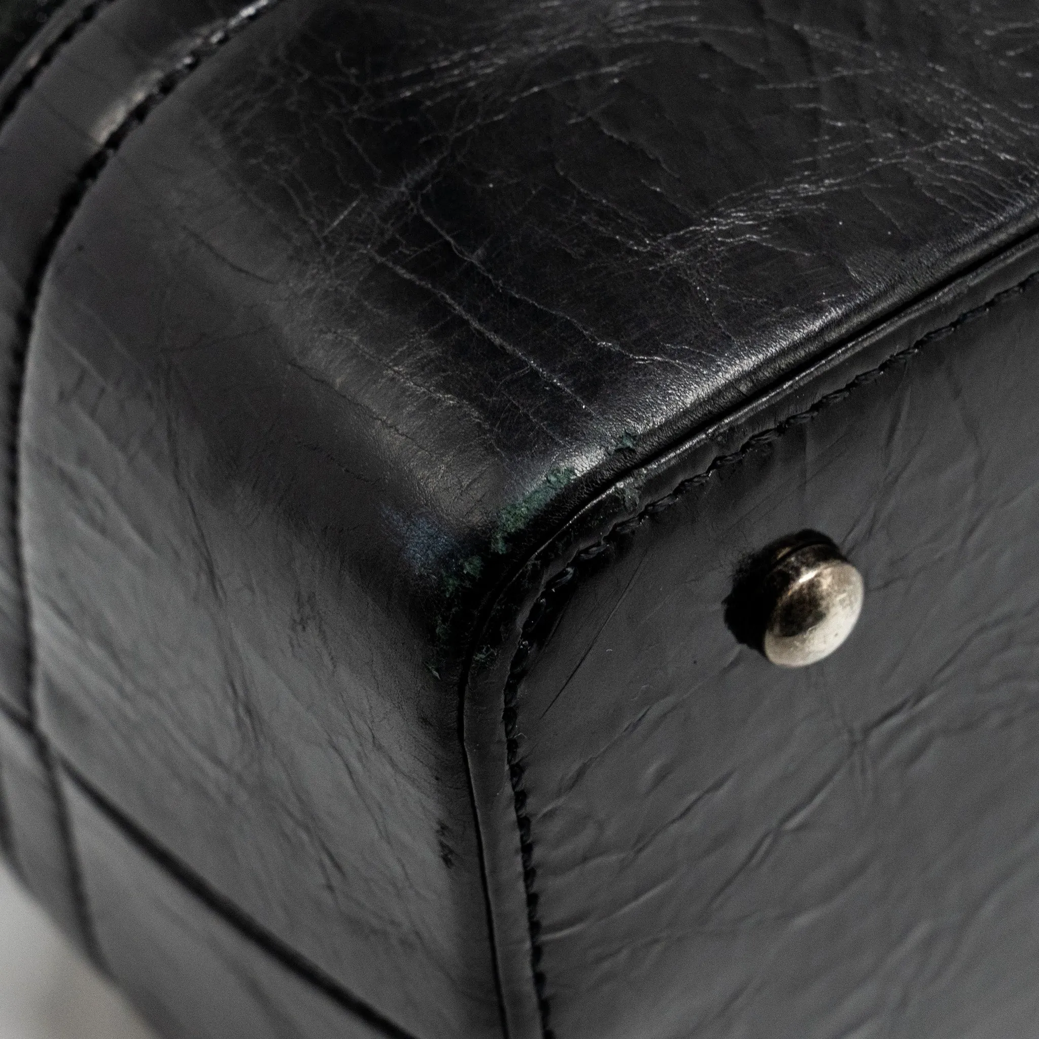 Chanel large quilted shoulder bag Calfskin black SHW