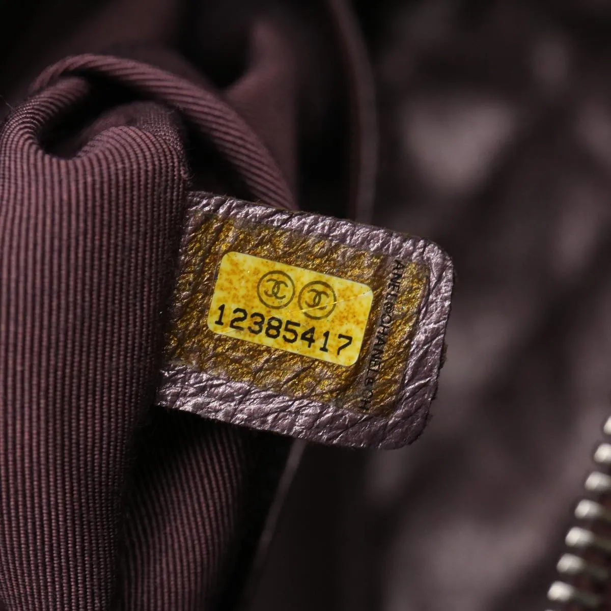 CHANEL Matelasse Chain Shoulder Bag Lamb Skin Purple CC Auth 30949A