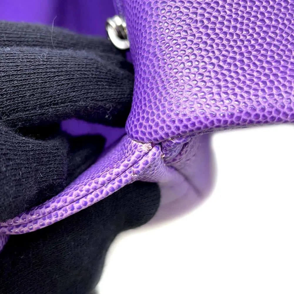 CHANEL Matelasse Gradation Shoulder Bag Purple AS4598 Caviar Leather
