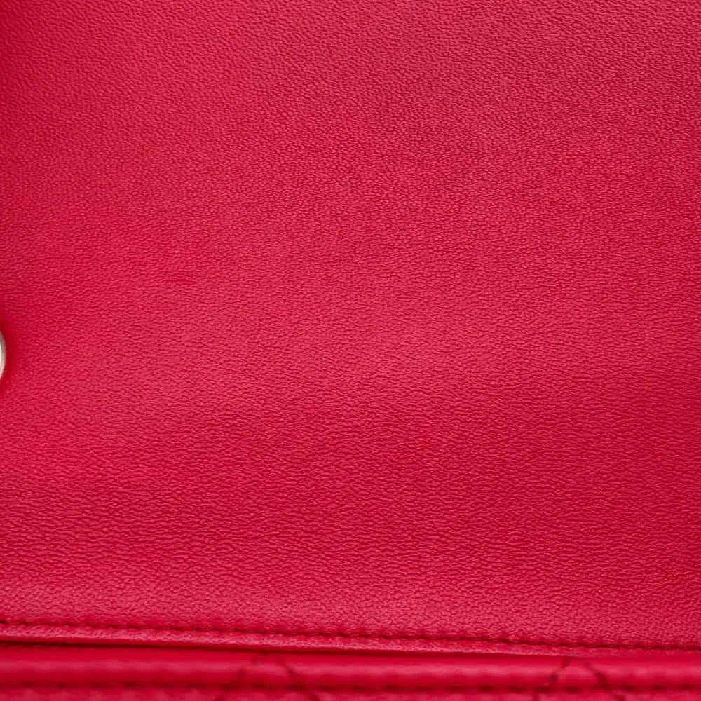 CHANEL Matelasse Single Flap ChainShoulder Bag Pink A69900 Lambskin Size 20