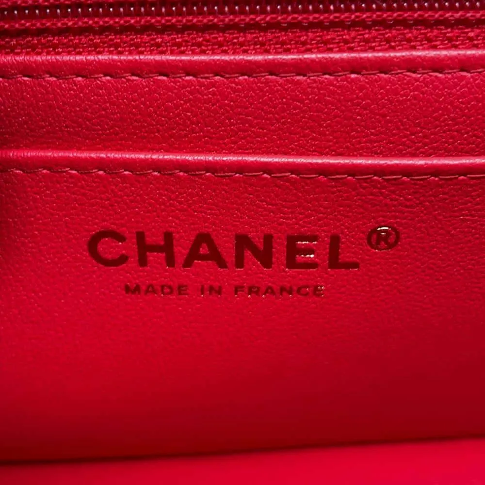 CHANEL Matelasse Single Flap ChainShoulder Bag Pink A69900 Lambskin Size 20