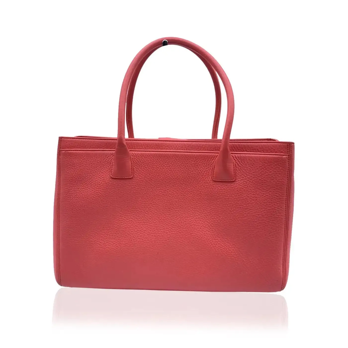 CHANEL PEBBLED LEATHER LARGE EXECUTIVE TOTE BAG WITH SHOULDER STRAP