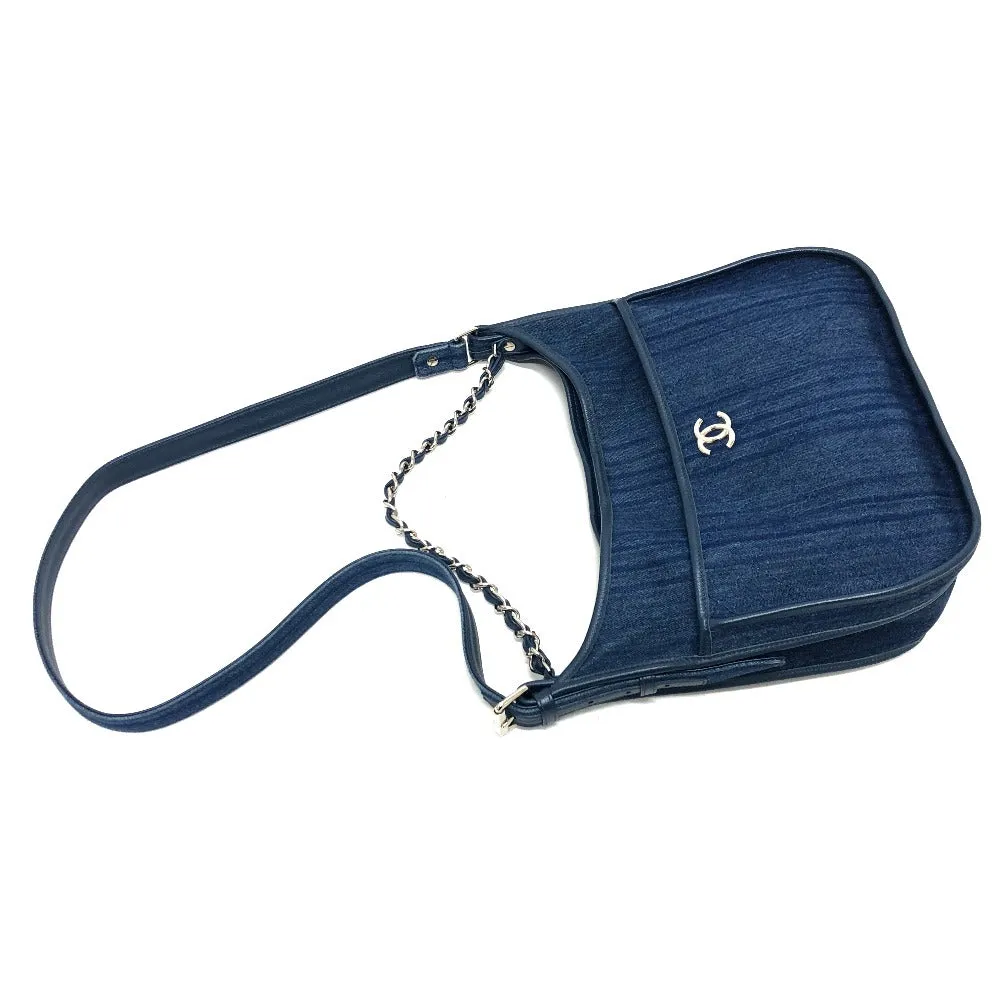 CHANEL Shoulder Bag A57641 denim blue Matrasse COCO Mark Women Used