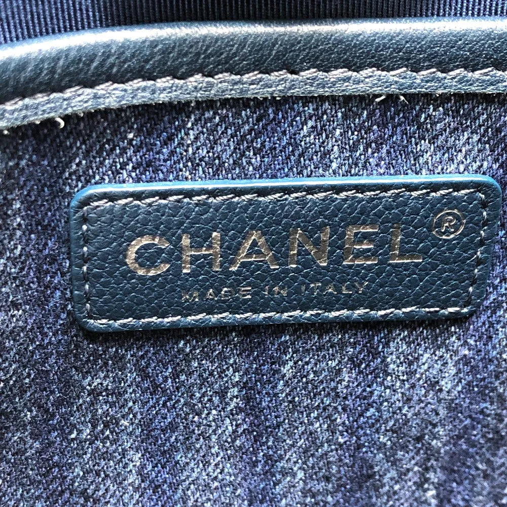 CHANEL Shoulder Bag A57641 denim blue Matrasse COCO Mark Women Used