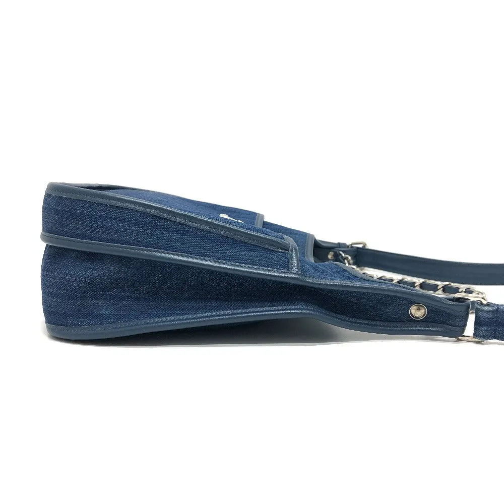 CHANEL Shoulder Bag A57641 denim blue Matrasse COCO Mark Women Used