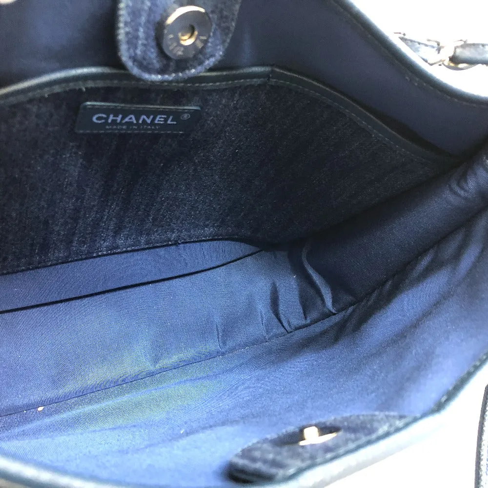 CHANEL Shoulder Bag A57641 denim blue Matrasse COCO Mark Women Used