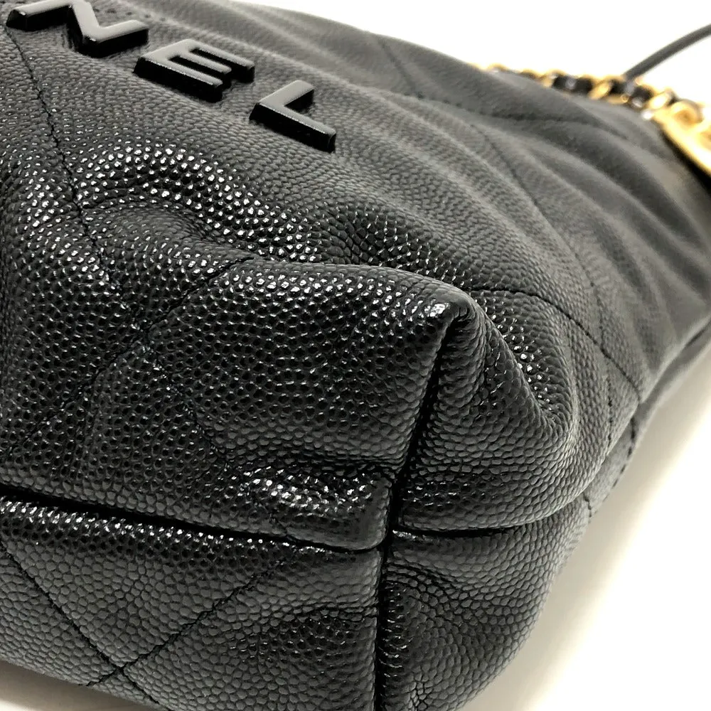 CHANEL Shoulder Bag AS3980 Caviar skin black Matrasse Chanel 22 So Black Women Used