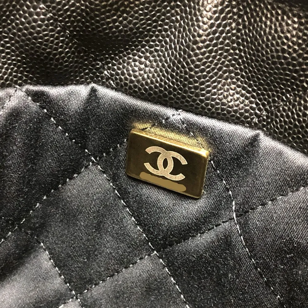 CHANEL Shoulder Bag AS3980 Caviar skin black Matrasse Chanel 22 So Black Women Used