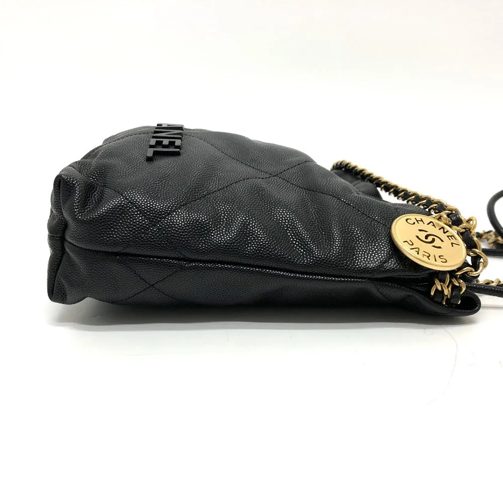 CHANEL Shoulder Bag AS3980 Caviar skin black Matrasse Chanel 22 So Black Women Used