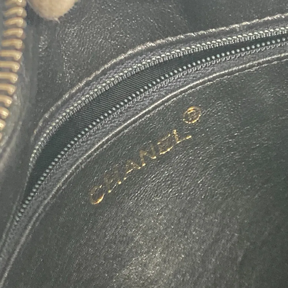CHANEL Shoulder Bag Caviar skin black Vintage CC COCO Mark quilting matelasse Women Used