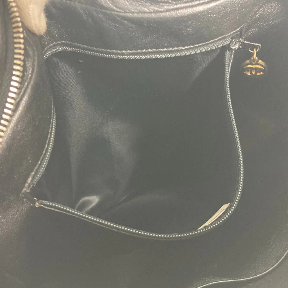 CHANEL Shoulder Bag Caviar skin black Vintage CC COCO Mark quilting matelasse Women Used