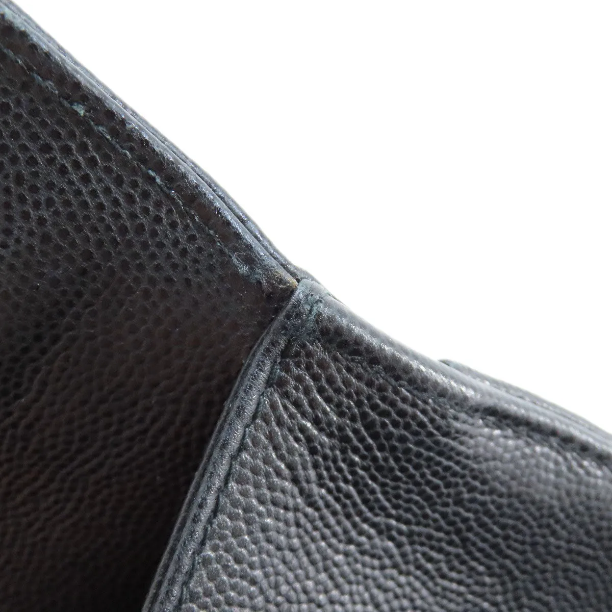 CHANEL Shoulder Bag Caviar skin black