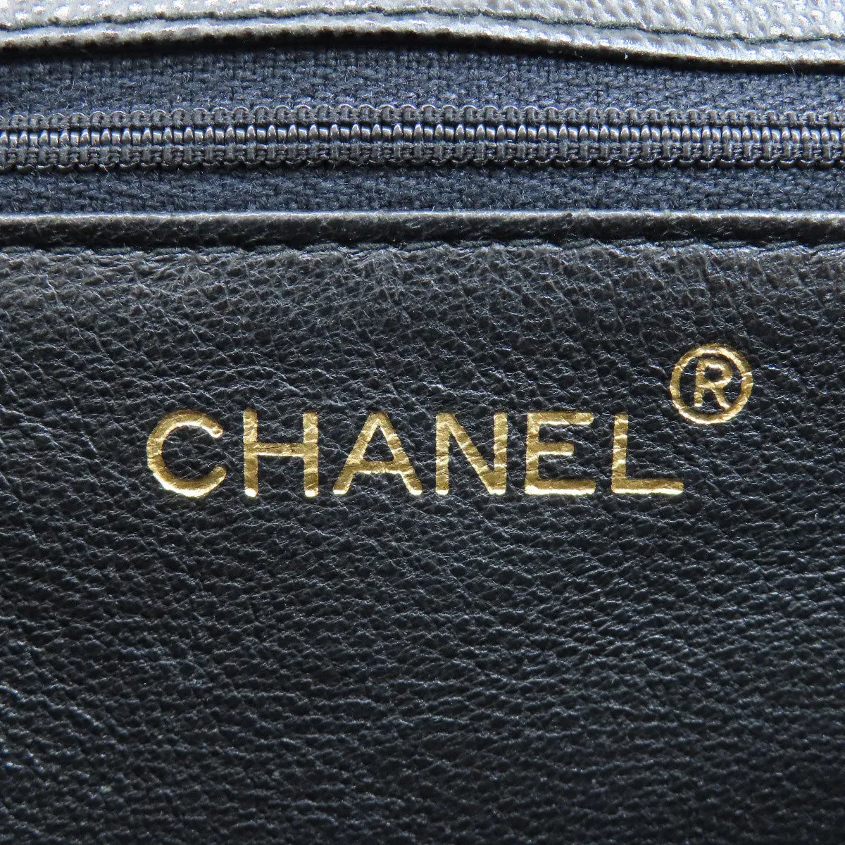CHANEL Shoulder Bag Caviar skin black