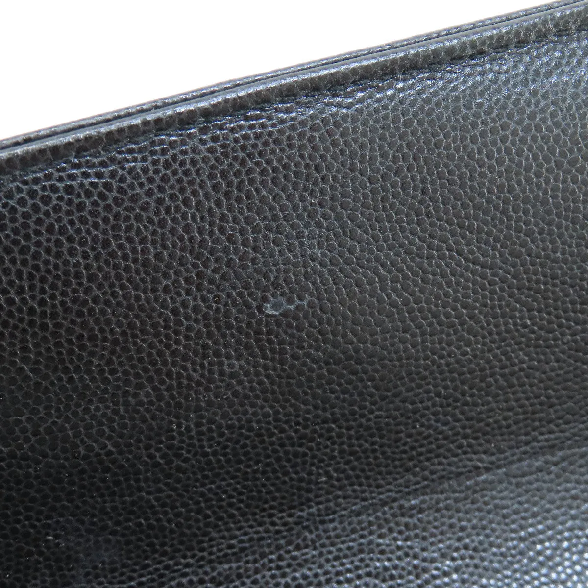 CHANEL Shoulder Bag Caviar skin black