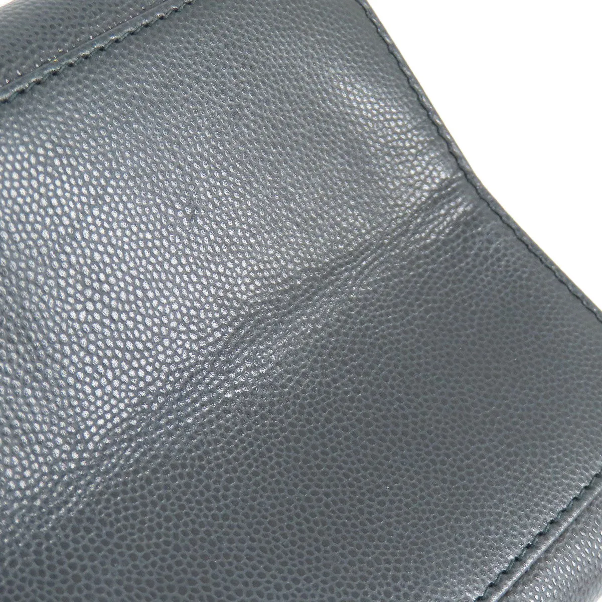 CHANEL Shoulder Bag Caviar skin black