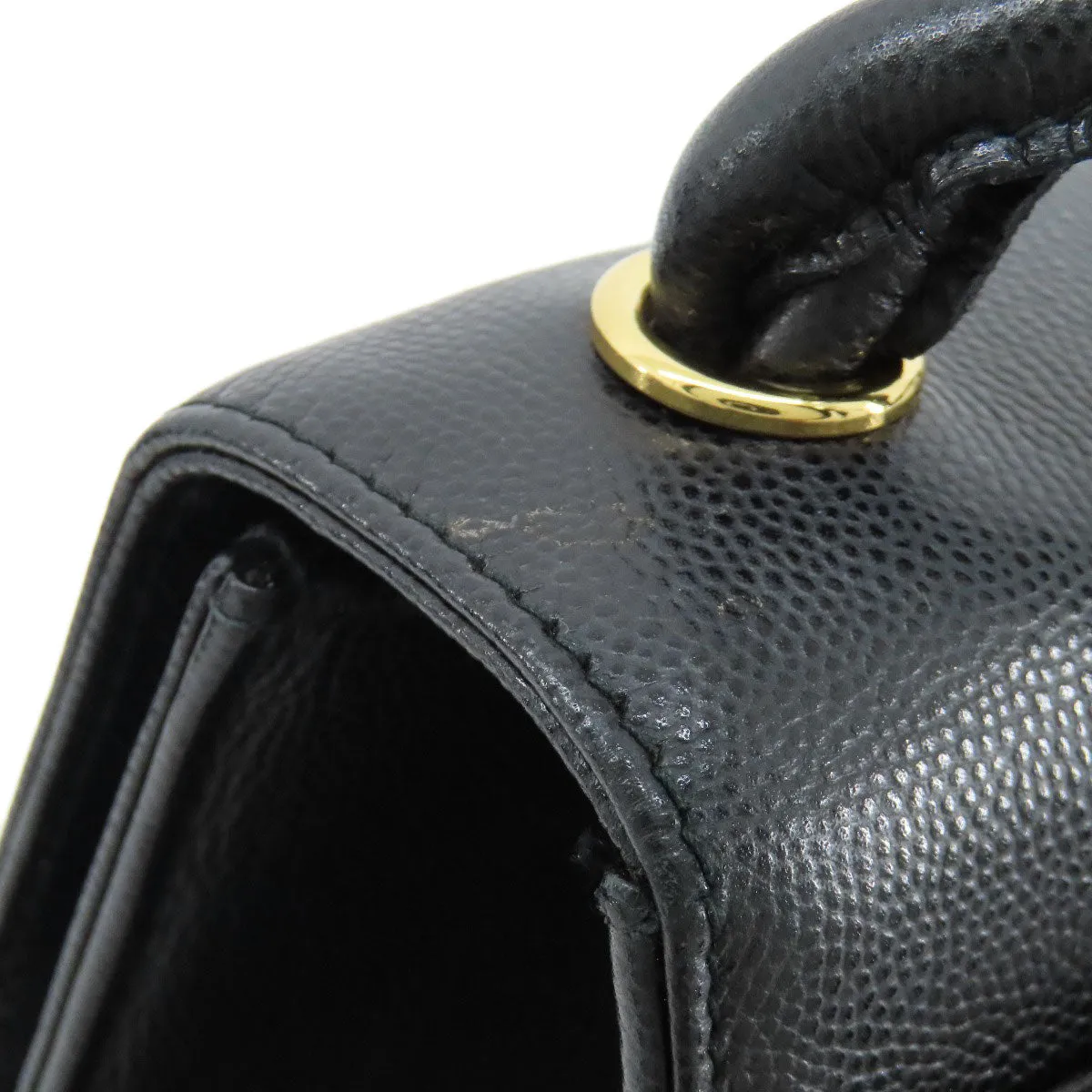 CHANEL Shoulder Bag Caviar skin black