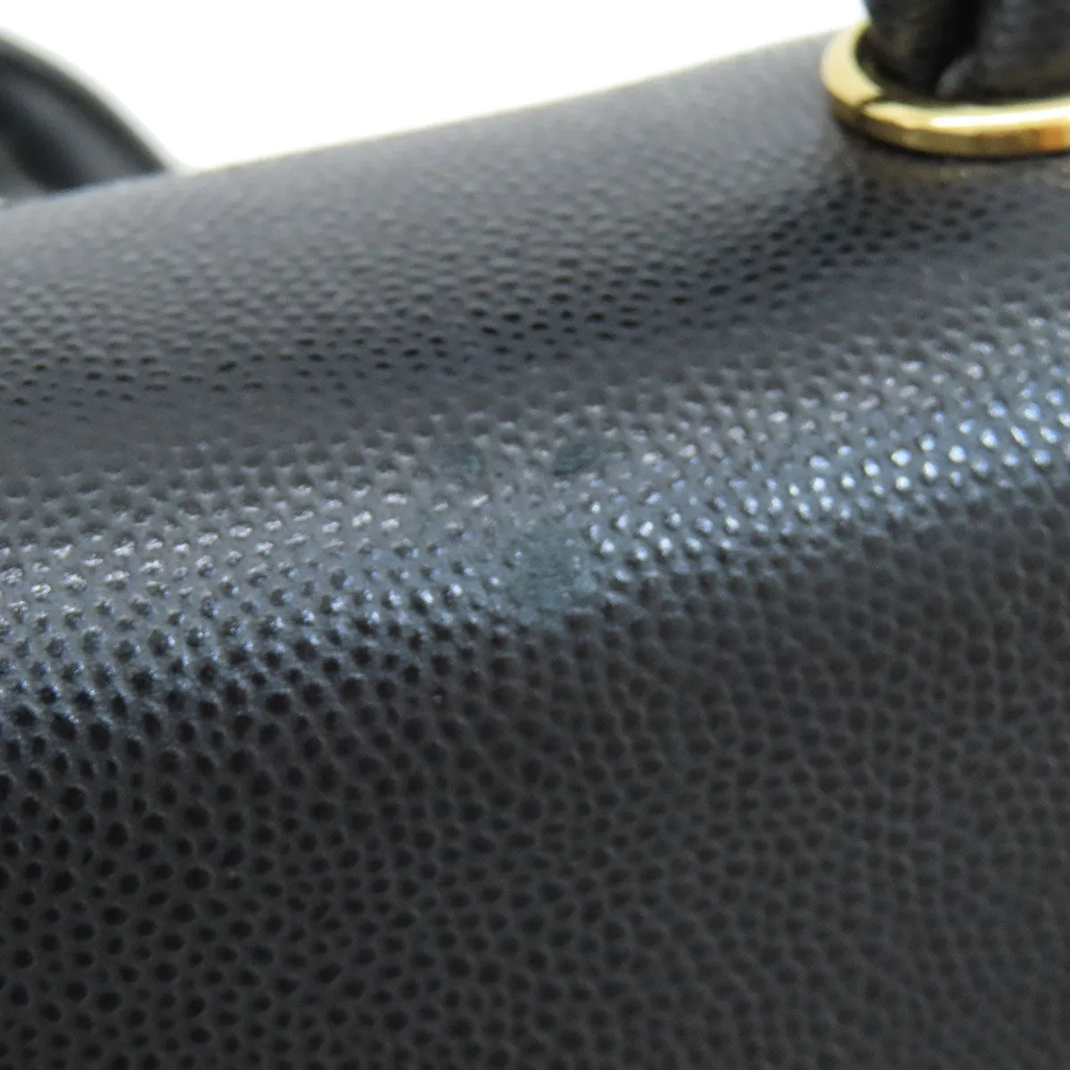 CHANEL Shoulder Bag Caviar skin black