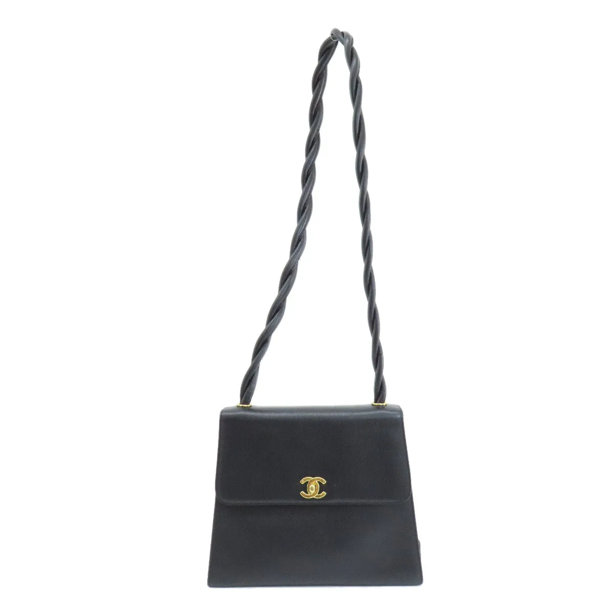 CHANEL Shoulder Bag Caviar skin black