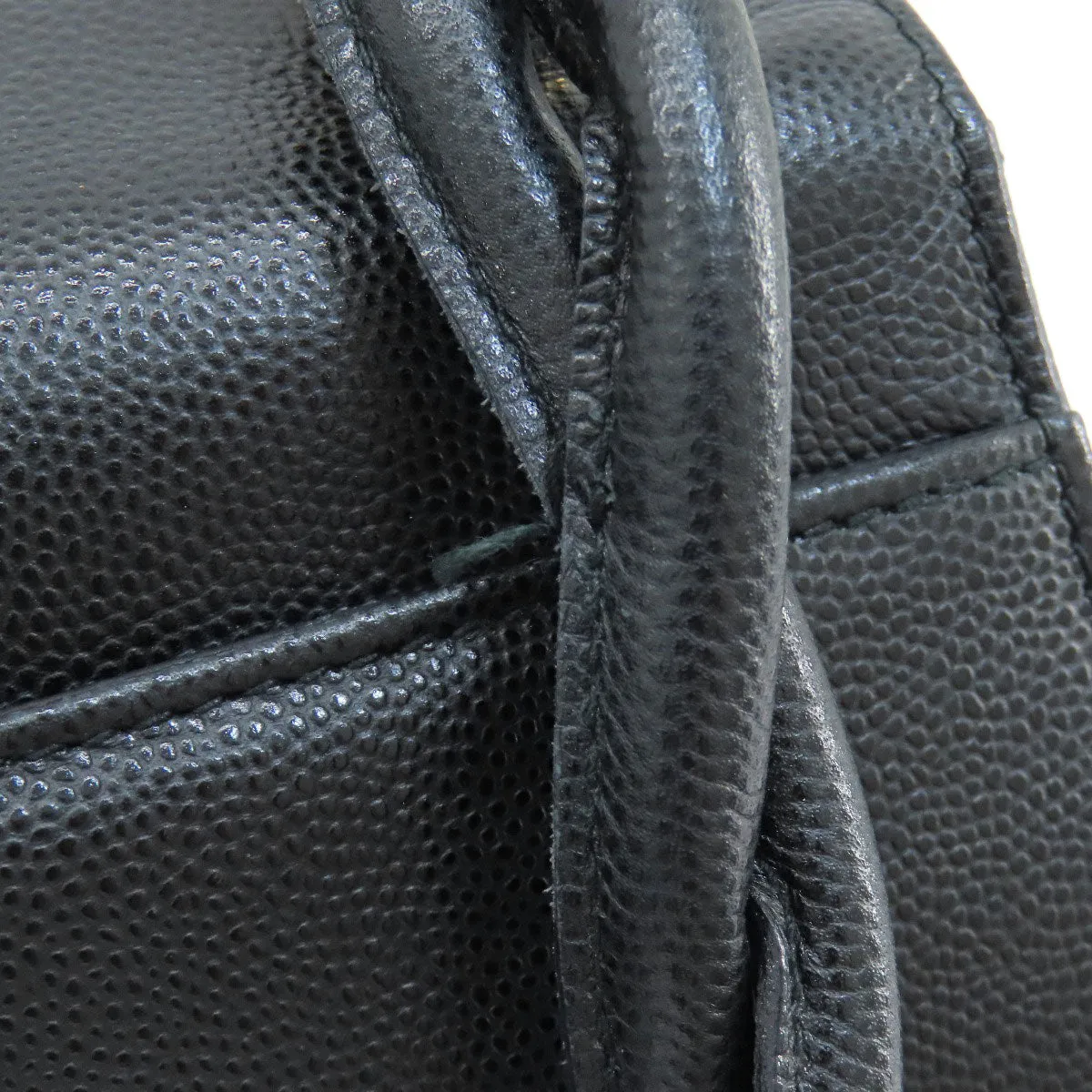 CHANEL Shoulder Bag Caviar skin black