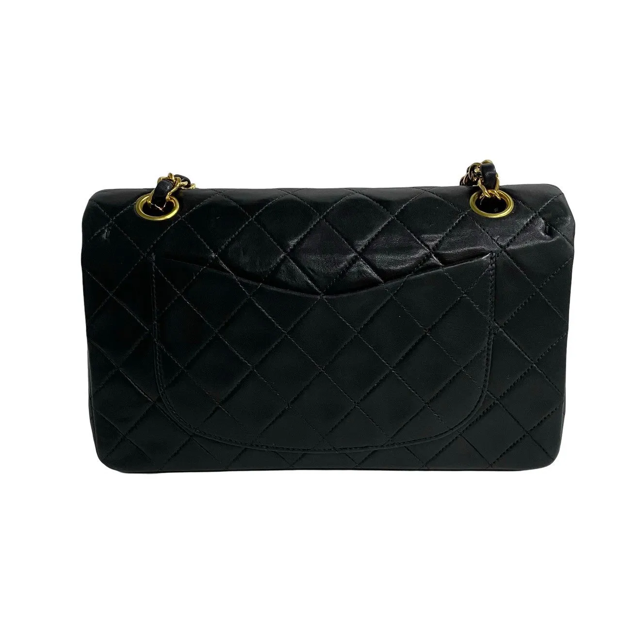 CHANEL Shoulder Bag lambskin black COCO Mark Matelasse Double Flap 23 Women Used