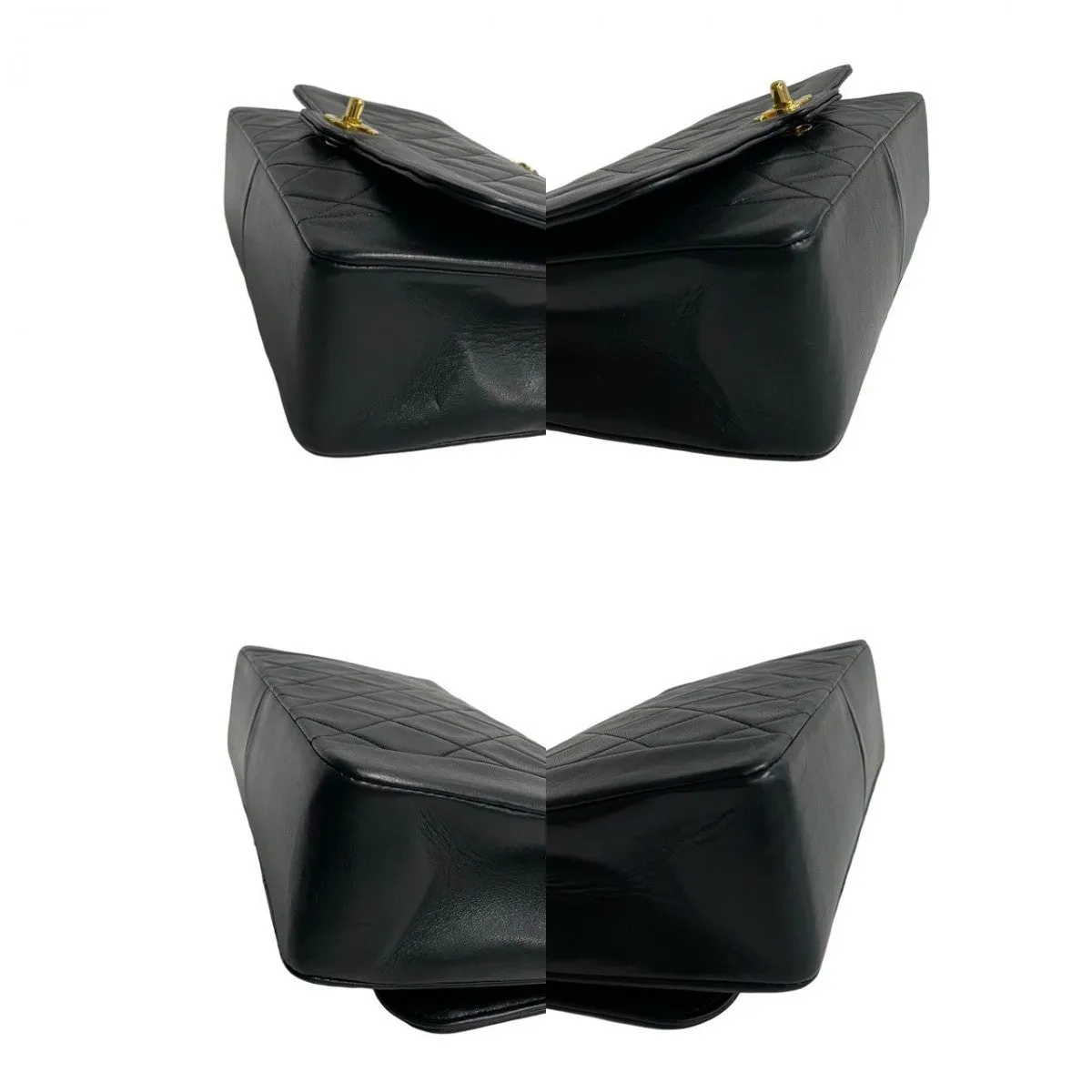 CHANEL Shoulder Bag lambskin black Matrasse