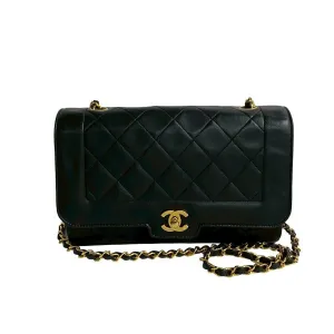 CHANEL Shoulder Bag lambskin black Matrasse