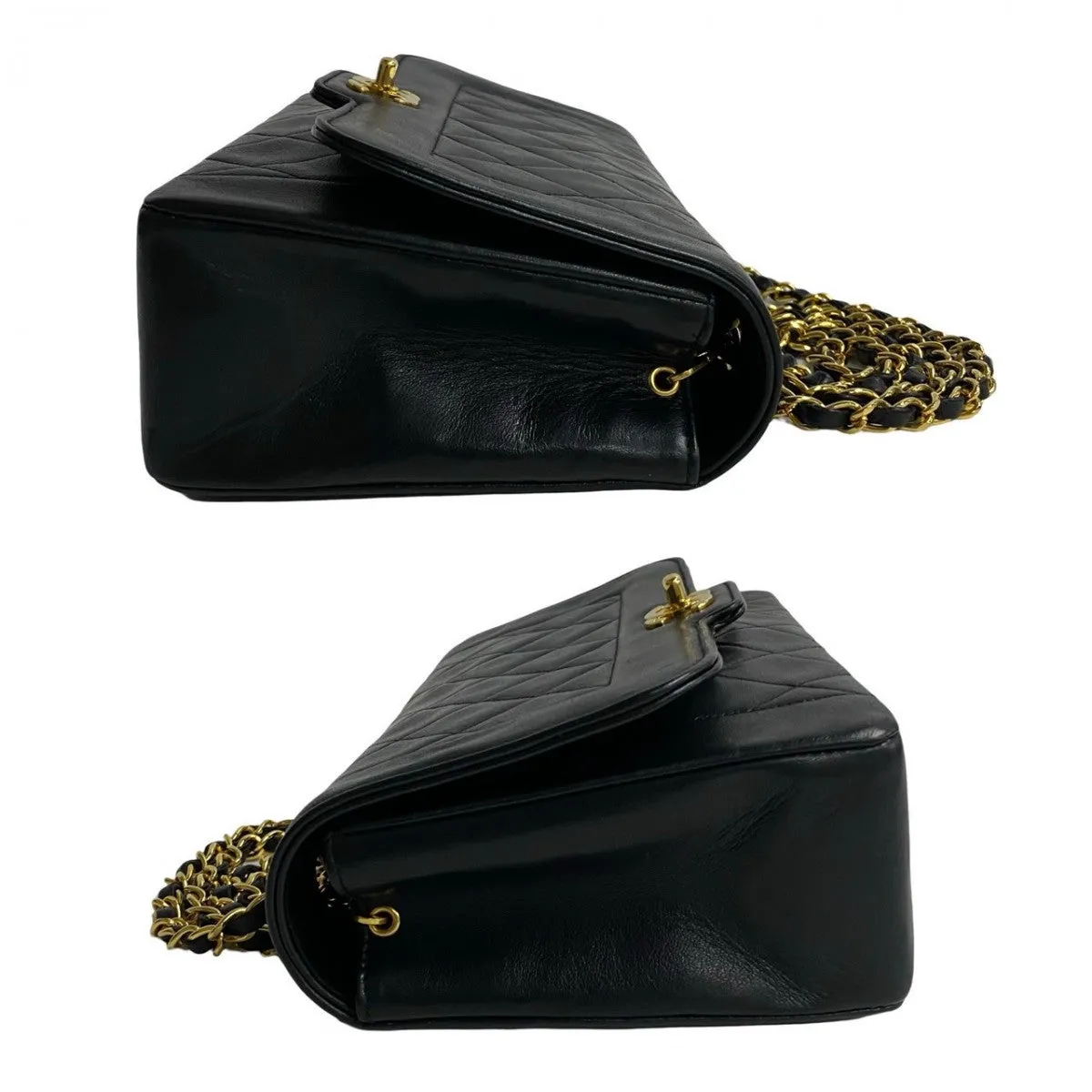 CHANEL Shoulder Bag lambskin black Matrasse