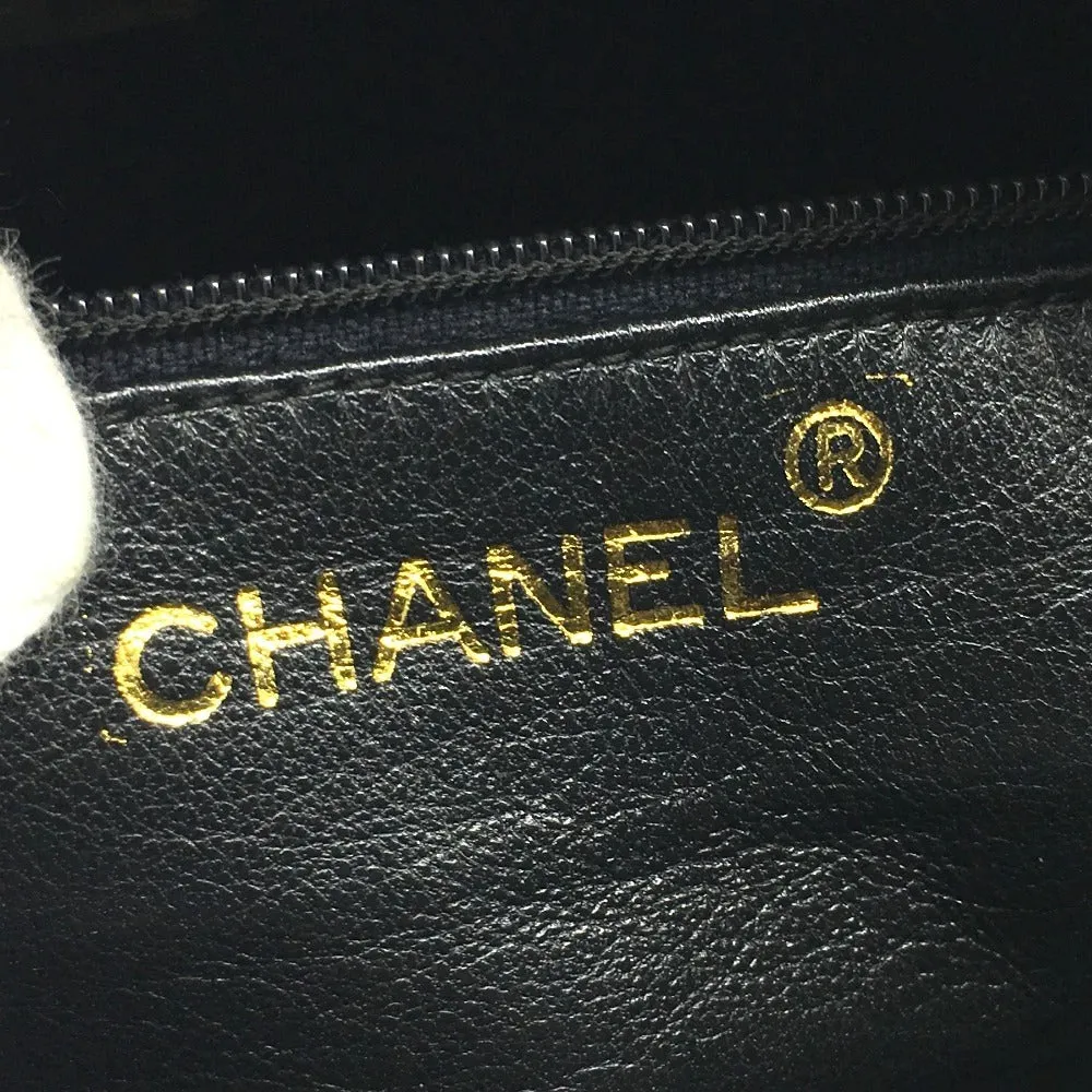 CHANEL Shoulder Bag lambskin Gray type CC COCO Mark Matrasse Fringe Women Used