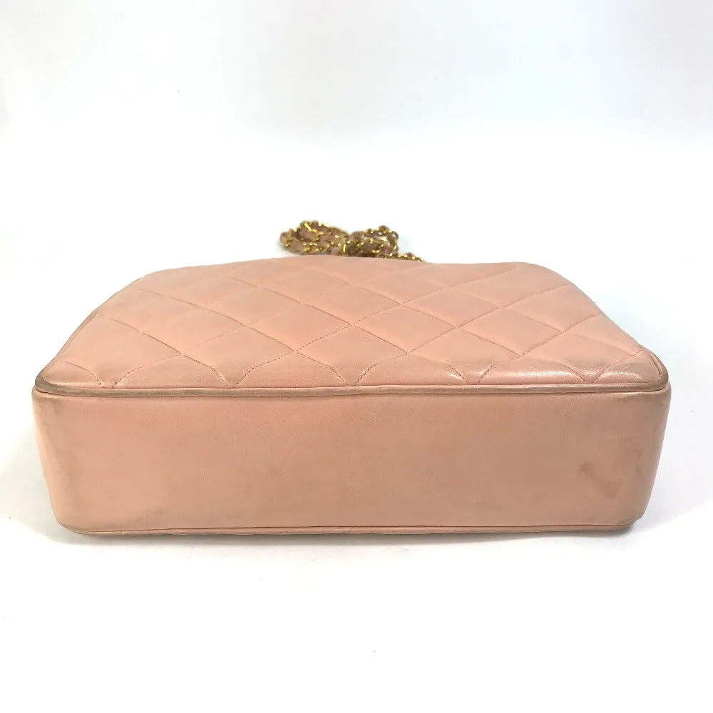 CHANEL Shoulder Bag lambskin pink CC COCO Mark Shoulder Bag Matrasse quilting Women Used