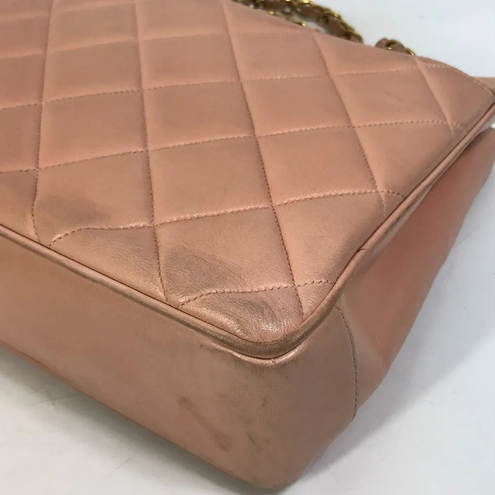 CHANEL Shoulder Bag lambskin pink CC COCO Mark Shoulder Bag Matrasse quilting Women Used