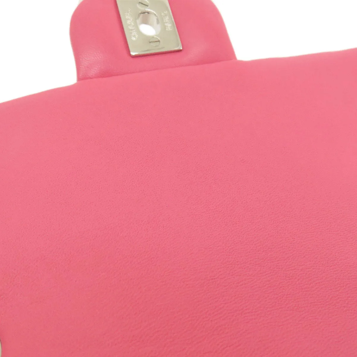 CHANEL Shoulder Bag lambskin pink ChainShoulder Matelasse SilverMetal Women Used