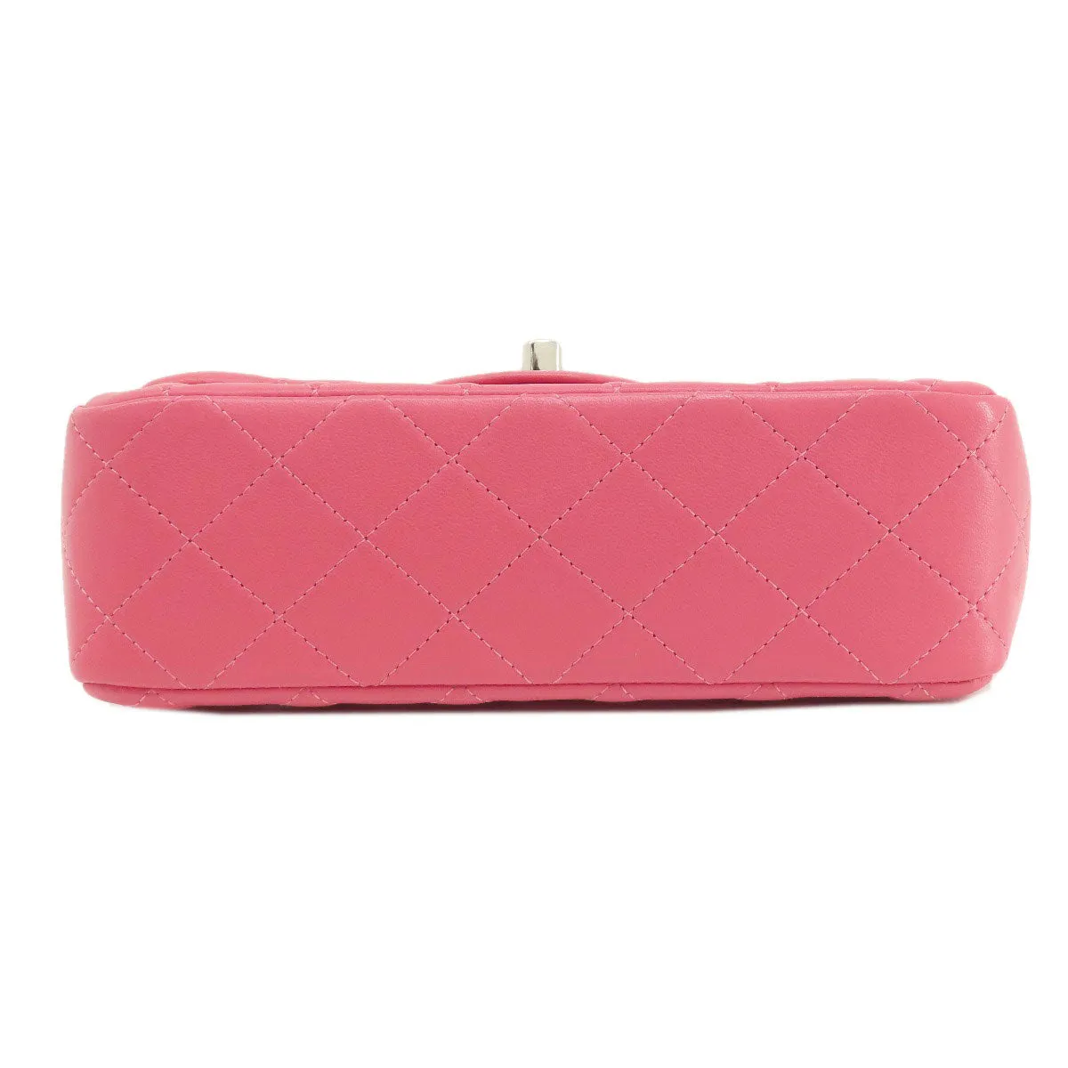CHANEL Shoulder Bag lambskin pink ChainShoulder Matelasse SilverMetal Women Used