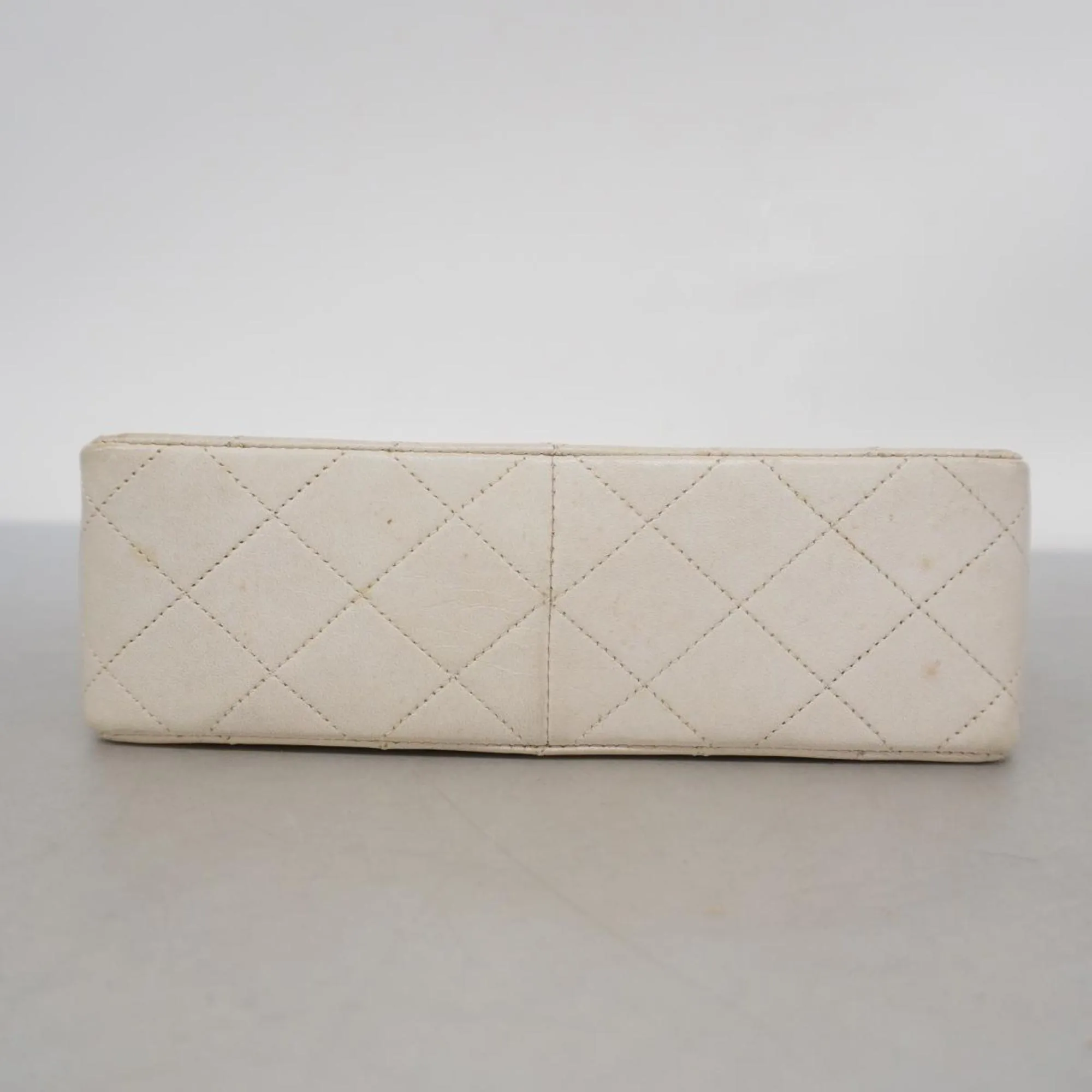 Chanel Shoulder Bag, Matelasse, Chain Shoulder, Lambskin, White, Women's