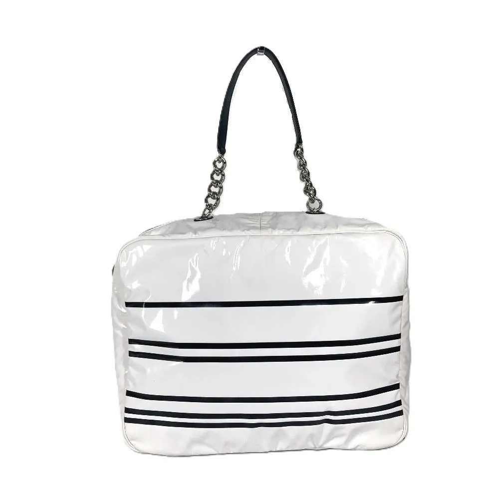 CHANEL Shoulder Bag PVC white LA PAUSA La Pausa CC COCO Mark logo Women Used