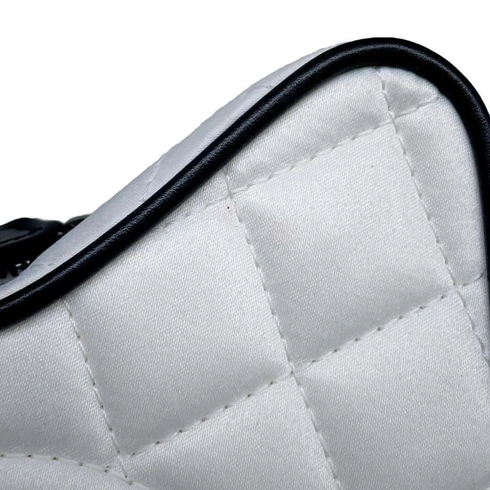 CHANEL Star ChainShoulder Bag White AS4579 Satin