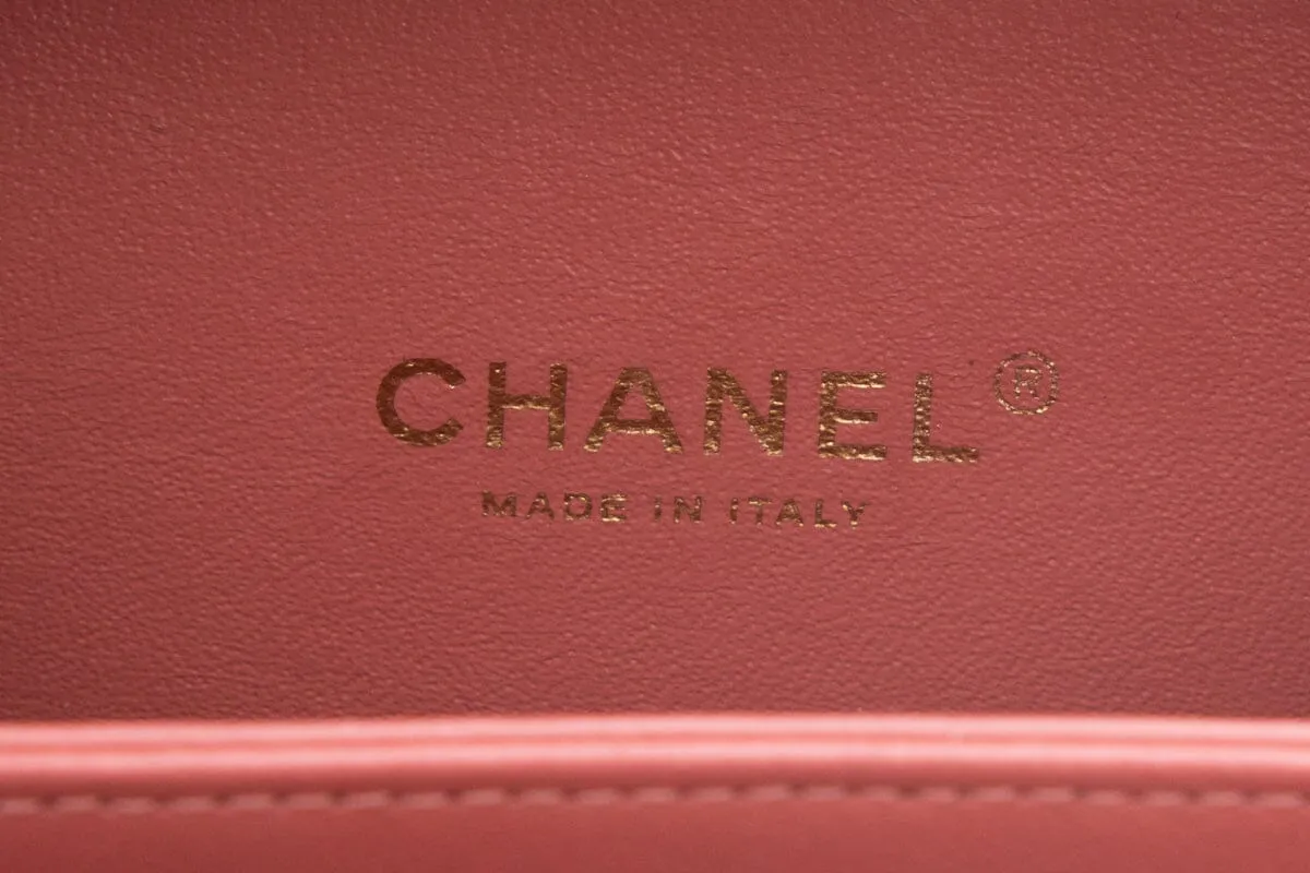 Chanel Vanity Case 2way Calfskin Leather Pink Shoulder Handbag