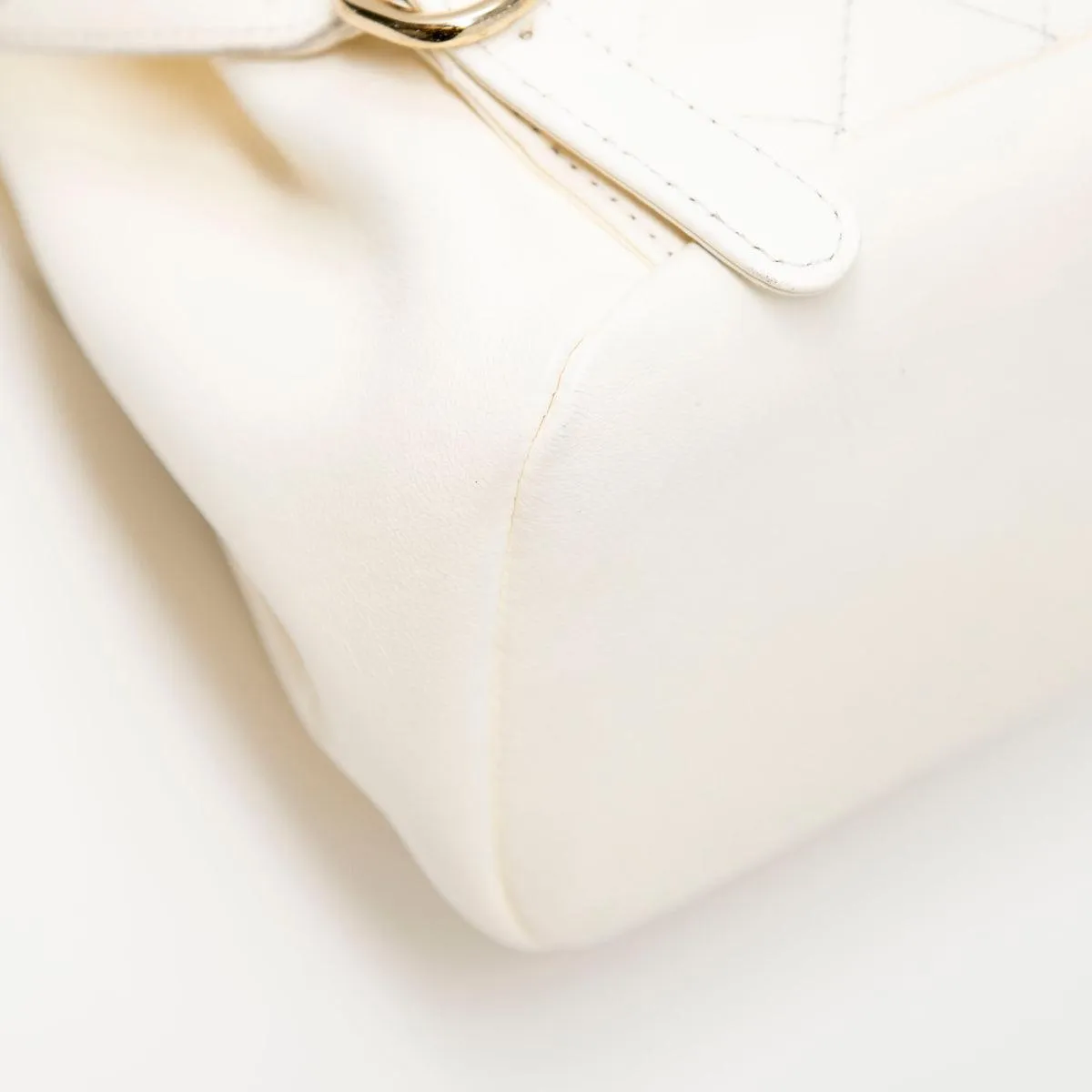 Chanel White Lambskin Duma Backpack