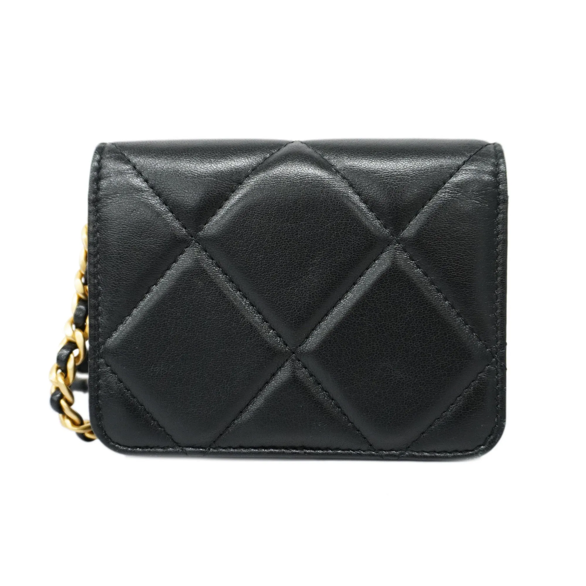 ChanelAuth  Matelasse Chain Shoulder Women's Leather Shoulder Bag Black