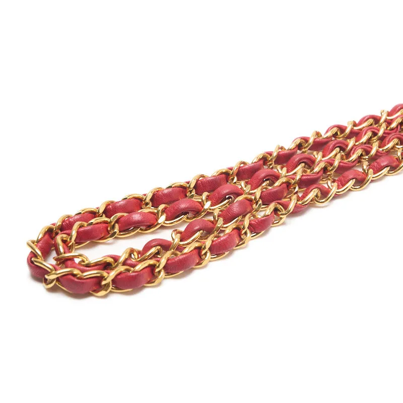 CHANEL/Chanel Matrasse Decacoco Turnlock Double Chain Shoulder  Red   Shoulder Bag  Shoulder Bag Hybrid ?? Ship?? Ladies Shoulder  Online