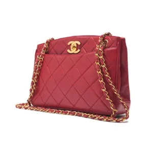 CHANEL/Chanel Matrasse Decacoco Turnlock Double Chain Shoulder  Red   Shoulder Bag  Shoulder Bag Hybrid ?? Ship?? Ladies Shoulder  Online