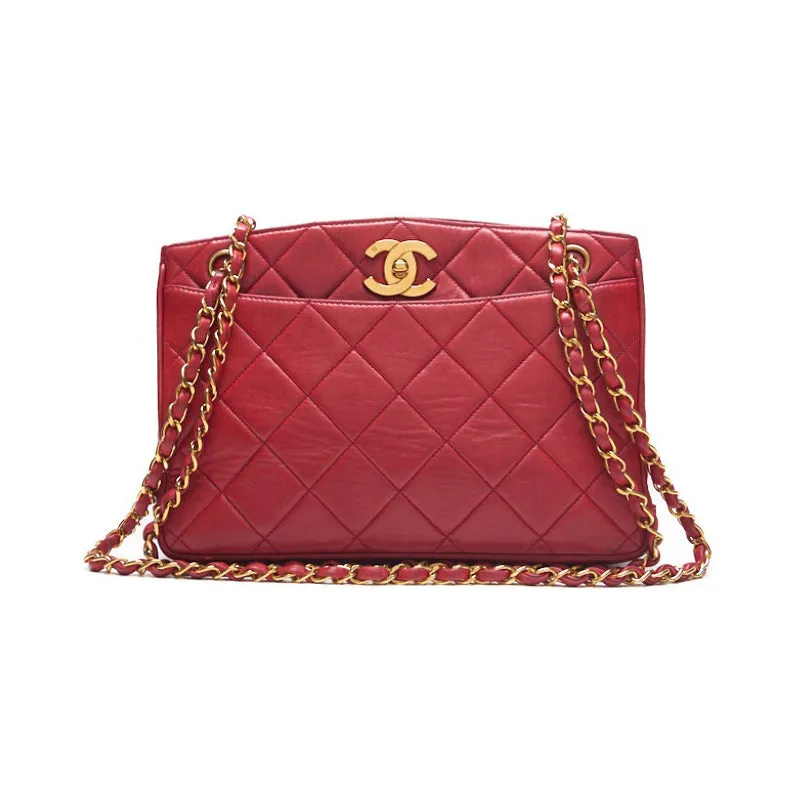 CHANEL/Chanel Matrasse Decacoco Turnlock Double Chain Shoulder  Red   Shoulder Bag  Shoulder Bag Hybrid ?? Ship?? Ladies Shoulder  Online