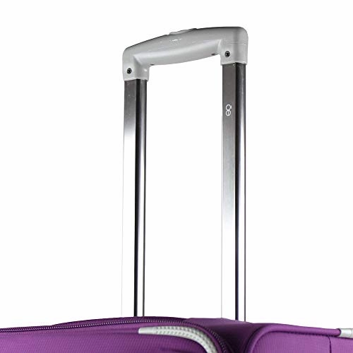 Cloe Checked Medium 24 inch Water-Resistant Luggage with 360-spinner wheels in Purple Color