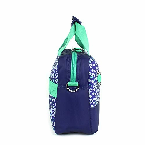 Cloe Toiletry Bag with Dotted Print in Blue Navy Color