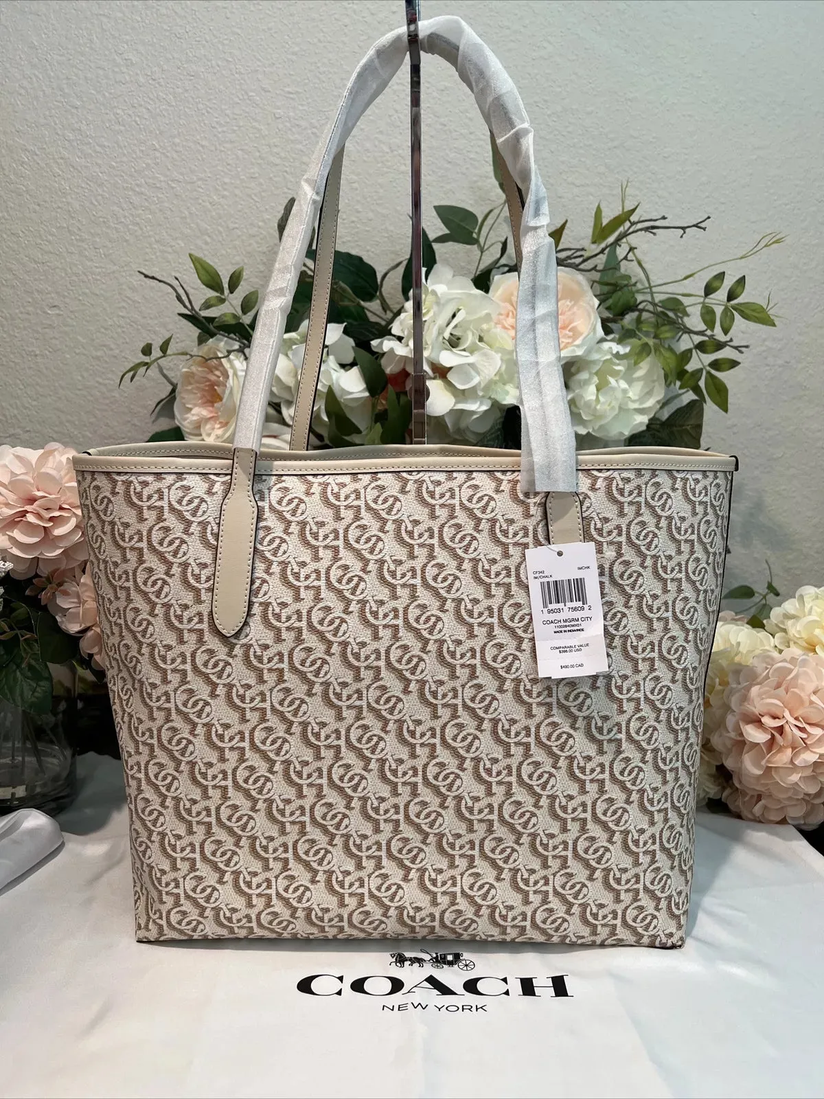 COACH CITY TOTE Double Handle Shoulder Bag