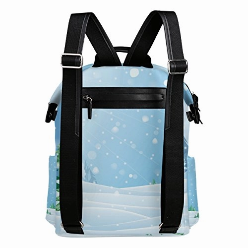 Colourlife Winter View Stylish Casual Shoulder Backpacks Laptop School Bags Travel Multipurpose