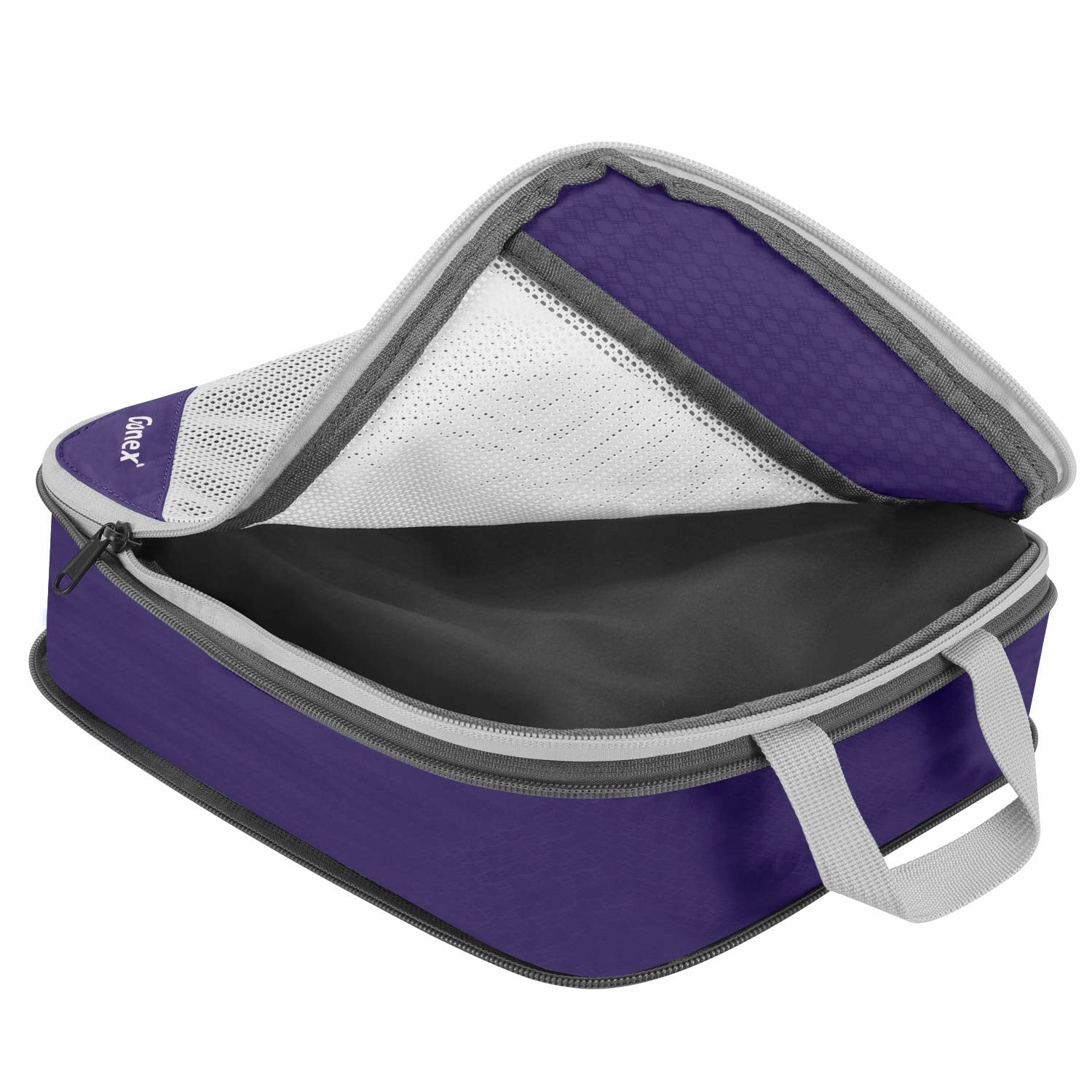 Compression Packing Cubes Mesh Organizers L M S XS Slim Laundry Bag Purple